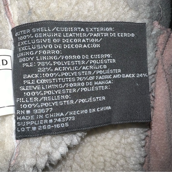 Bisou Bisou Pink Suede Floral Embroidered Teddy Jacket – Size L - Picture 11 of 12